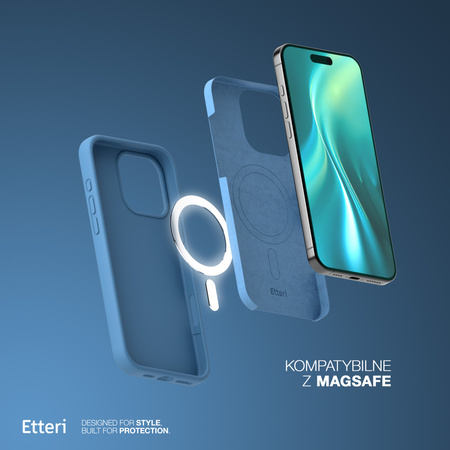 Etui Etteri Silicone Mag do iPhone 16 Pro Max 6,9" ciemnoniebieskie
