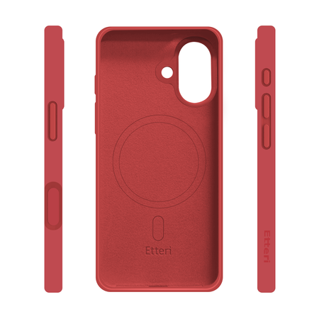 Etui Etteri Silicone Mag do iPhone 17 malinowe