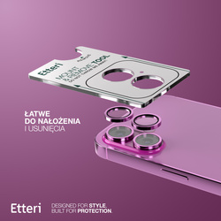 Etteri Camera Lens Protector szkło na aparat do iPhone 16 / 16 Plus różowy