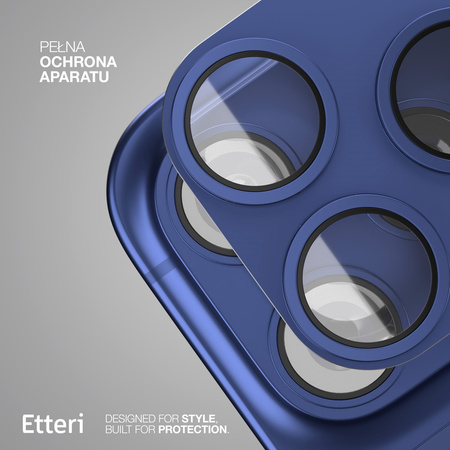 Etteri pełna ochrona aparatów do iPhone 17 Pro Max niebieska
