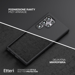 Etui Etteri Silicone Case do Samsung Galaxy S23 Ultra czarne
