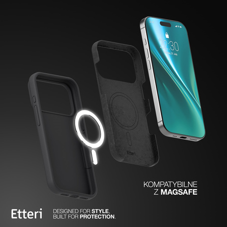 Etui Etteri Silicone Mag do iPhone 17 Pro Max czarne