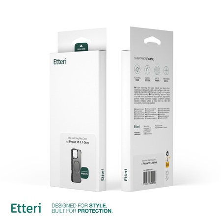 Etui Etteri Matt Mag Ring do iPhone 17 szare