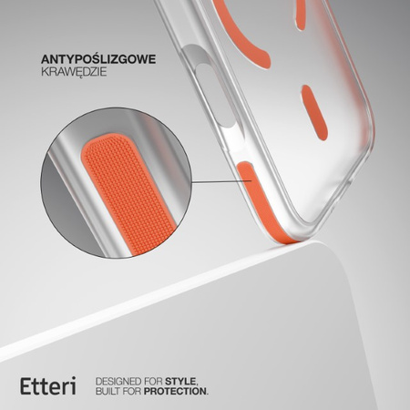 Etui Etteri Icy Mag do iPhone 17 Pro pomarańczowe