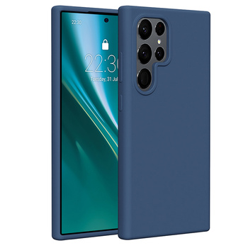 Etui Etteri Silicone Case do Samsung Galaxy S24 Ultra ciemnoniebieskie