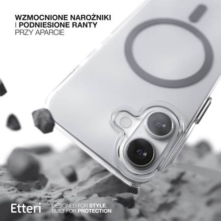 Etui Etteri Color Mag do iPhone 16 Plus 6,7" szare