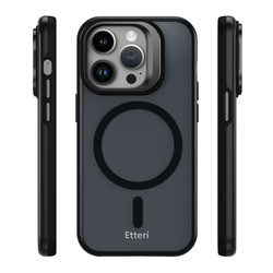 Nakładka Etteri Morning Fog do iPhone 15 Pro 6,1" czarna