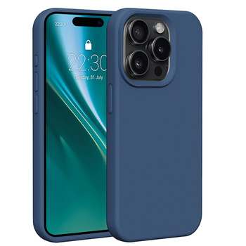 Etui Etteri Silicone Case do iPhone 15 Pro 6,1" ciemnoniebieskie