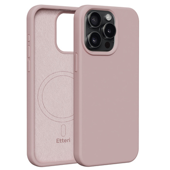 Etui Etteri Silicone Mag do iPhone 15 Pro Max 6,7" jasnoróżowe