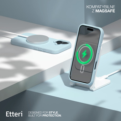 Etui Etteri Silicone Mag do iPhone 16 6,1" jasnoniebieskie