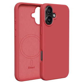 Etui Etteri Silicone Mag do iPhone 16 6,1" malinowe