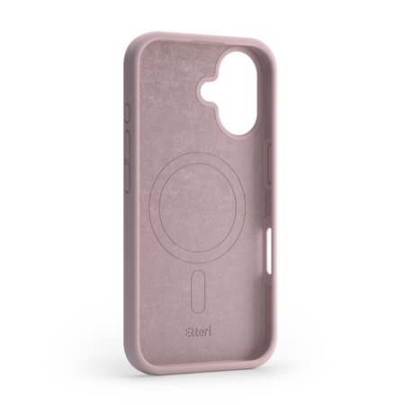 Etui Etteri Silicone Mag do iPhone 16 6,1" jasnoróżowe