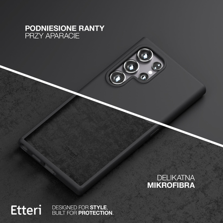 Etui Etteri Silicone Case do Samsung Galaxy S22 Ultra czarne