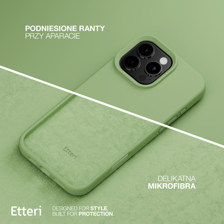 Etui Etteri Silicone Case do iPhone 15 Pro 6,1" jasnozielone