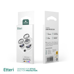Etteri Camera Lens Protector szkło na aparat do iPhone 15 Pro / 15 Pro Max srebrny