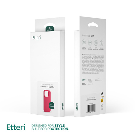 Etui Etteri Silicone Mag do iPhone 17 Pro Max malinowe