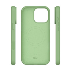 Etui Etteri Silicone Mag do iPhone 16 Pro 6,3" jasnozielone