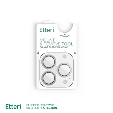 Etteri Camera Lens Protector szkło na aparat do iPhone 16 Pro / 16 Pro Max srebrny