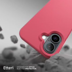 Etui Etteri Silicone Mag do iPhone 16 6,1" malinowe