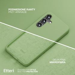 Etui Etteri Silicone Case do Samsung Galaxy S23 jasnozielone