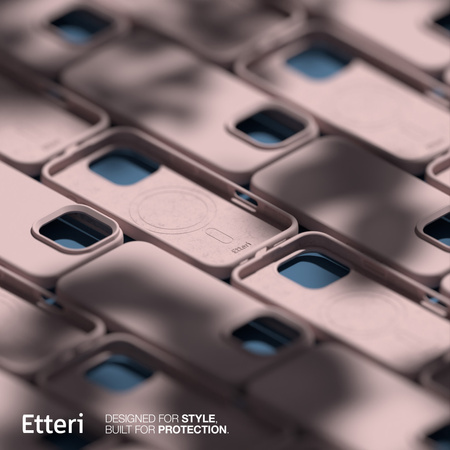 Etui Etteri Silicone Mag do iPhone 12 / 12 Pro 6,1" jasnoróżowe
