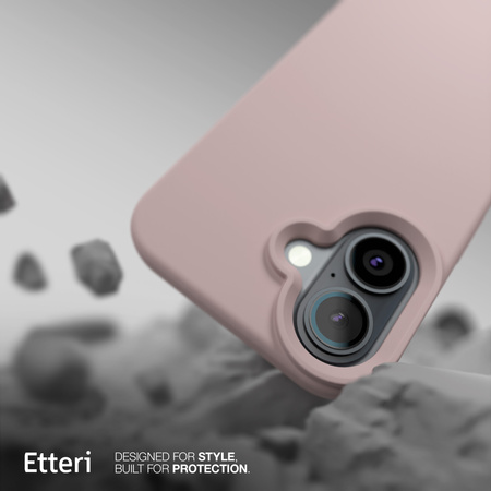 Etui Etteri Silicone Mag do iPhone 16 Plus 6,7" jasnoróżowe