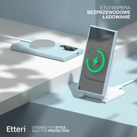 Etui Etteri Silicone Case do Samsung Galaxy S22 Ultra jasnoniebieskie