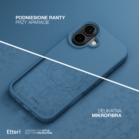 Etui Etteri Silicone Mag do iPhone 16 Plus 6,7" ciemnoniebieskie