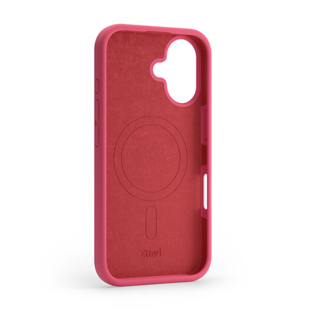 Etui Etteri Silicone Mag do iPhone 16 6,1" malinowe