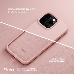 Etui Etteri Silicone Case do iPhone 14 6,1" jasnoróżowe