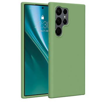Etui Etteri Silicone Case do Samsung Galaxy S23 Ultra jasnozielone