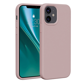 Nakładka Etteri Silicone Case do iPhone 12 / 12 Pro 6,1" jasnoróżowa