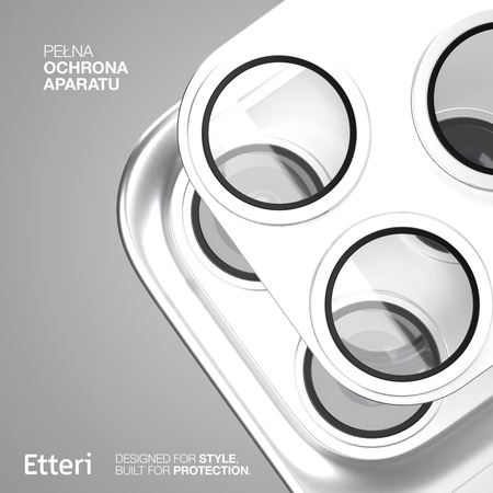 Etteri pełna ochrona aparatów do iPhone 17 Pro Max srebrna