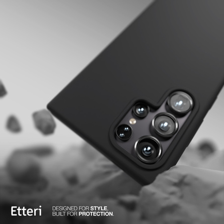 Etui Etteri Silicone Case do Samsung Galaxy S22 Ultra czarne