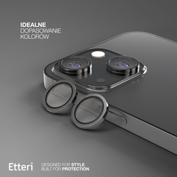 Etteri Camera Lens Protector szkło na aparat do iPhone 15 / 15 Plus czarny