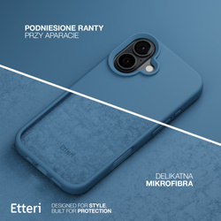 Etui Etteri Silicone Case do iPhone 16 6,1" ciemnoniebieskie