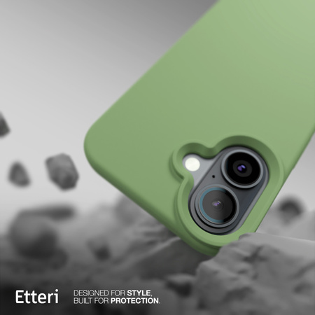 Etui Etteri Silicone Mag do iPhone 16 Plus 6,7" jasnozielone