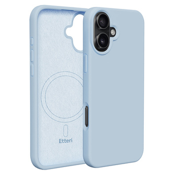 Etui Etteri Silicone Mag do iPhone 16 6,1" jasnoniebieskie