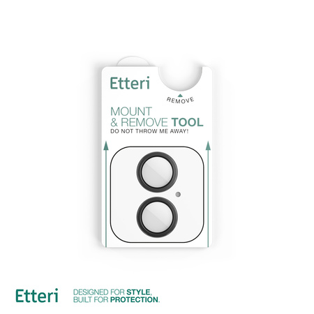 Etteri Camera Lens Protector szkło na aparat do iPhone 16 / 16 Plus czarny