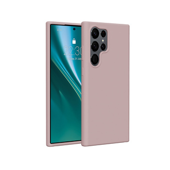 Etui Etteri Silicone Case do Samsung Galaxy S23 Ultra jasnoróżowe