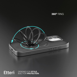 Etui Etteri Matt Mag Ring do iPhone 17 Air czarne