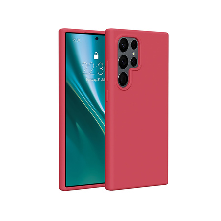 Etui Etteri Silicone Case do Samsung Galaxy S24 Ultra malinowe