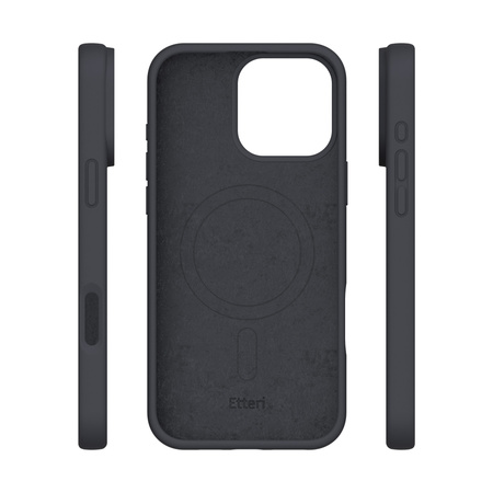 Etui Etteri Silicone Mag do iPhone 12 / 12 Pro 6,1" czarne