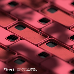 Etui Etteri Silicone Mag do iPhone 12 / 12 Pro 6,1" malinowe