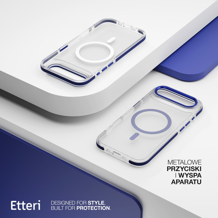 Etui Etteri Icy Mag do iPhone 17 Air niebieskie
