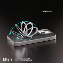 Etui Etteri Matt Mag Ring do iPhone 13 6,1" szare
