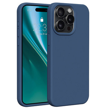 Etui Etteri Silicone Case do iPhone 15 Pro Max 6,7" ciemnoniebieskie