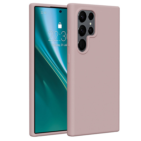 Etui Etteri Silicone Case do Samsung Galaxy S24 Ultra jasnoróżowe