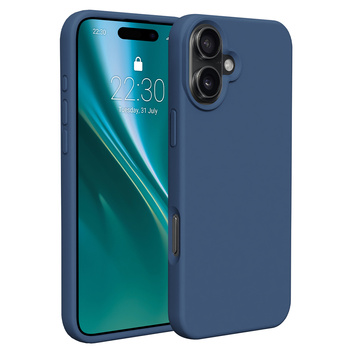 Etui Etteri Silicone Case do iPhone 16 Plus 6,7" ciemnoniebieskie
