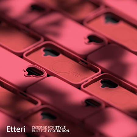 Etui Etteri Silicone Mag do iPhone 16 6,1" malinowe